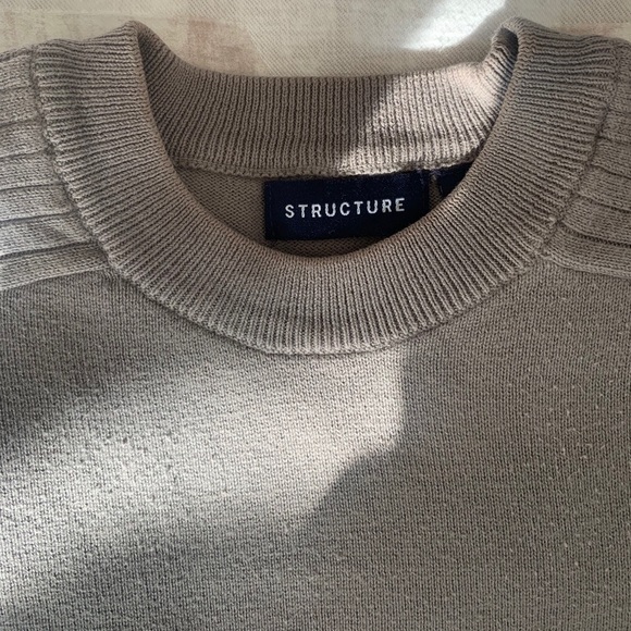 Structure - Men’s ribbed gray sweater (Small) - Picture 2 of 6
